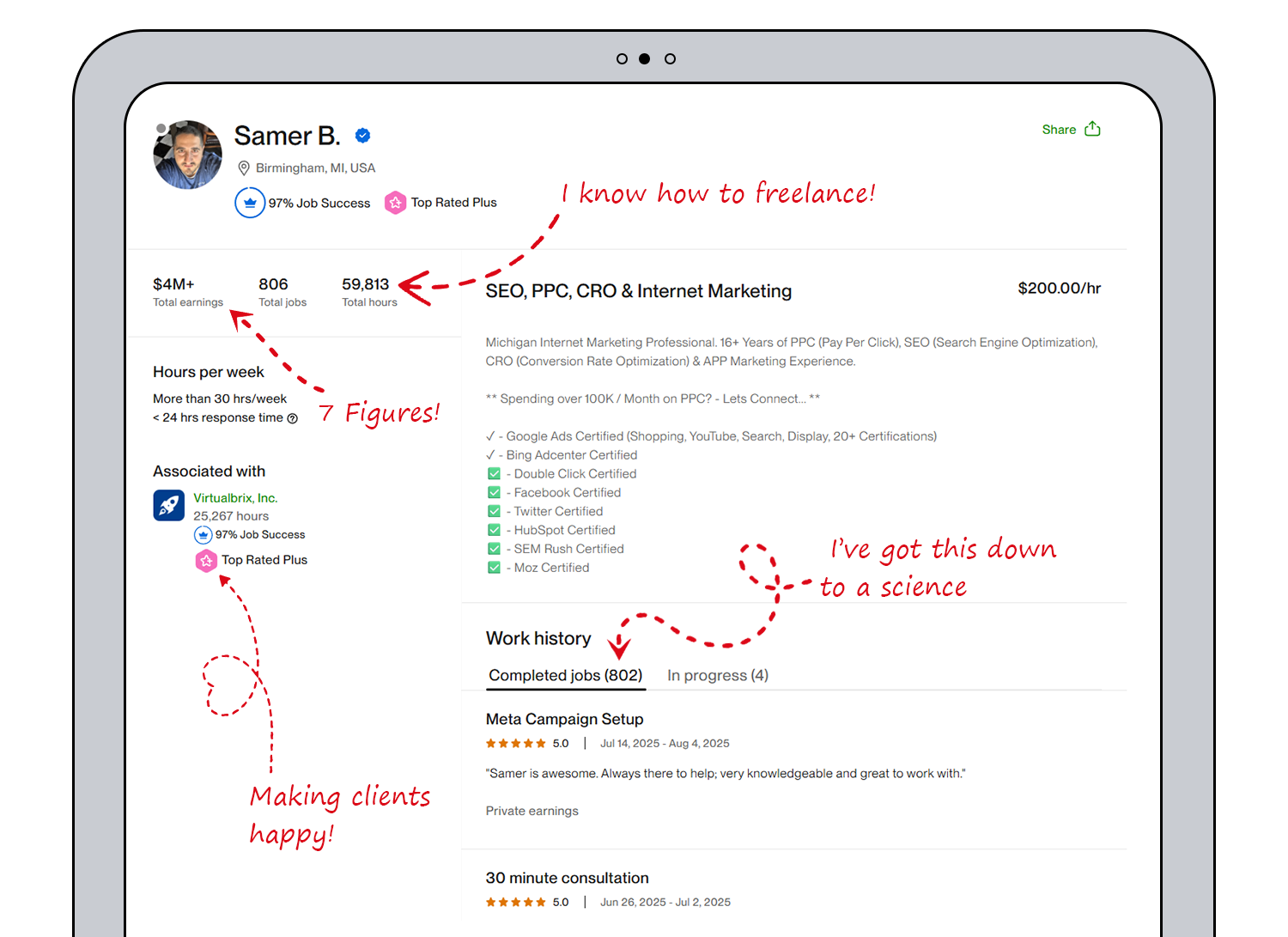 Samer Bazzi - Upwork Profile